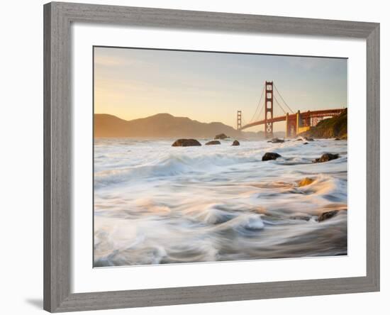 California, San Francisco, Golden Gate Bridge from Marshall Beach, USA-Alan Copson-Framed Photographic Print