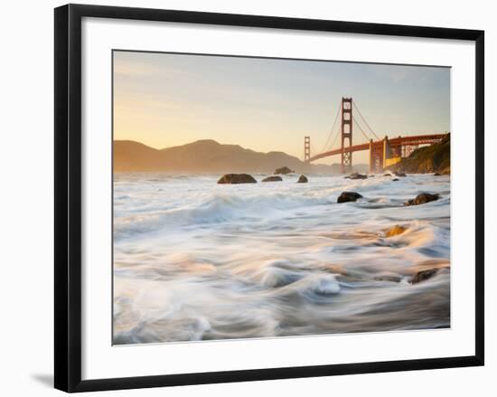 California, San Francisco, Golden Gate Bridge from Marshall Beach, USA-Alan Copson-Framed Photographic Print