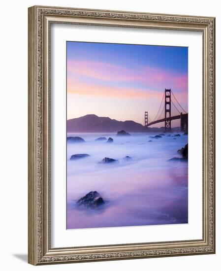 California, San Francisco, Golden Gate Bridge from Marshall Beach, USA-Alan Copson-Framed Photographic Print