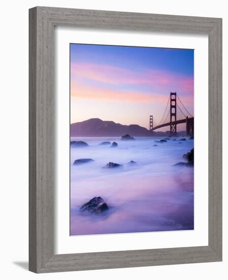 California, San Francisco, Golden Gate Bridge from Marshall Beach, USA-Alan Copson-Framed Photographic Print