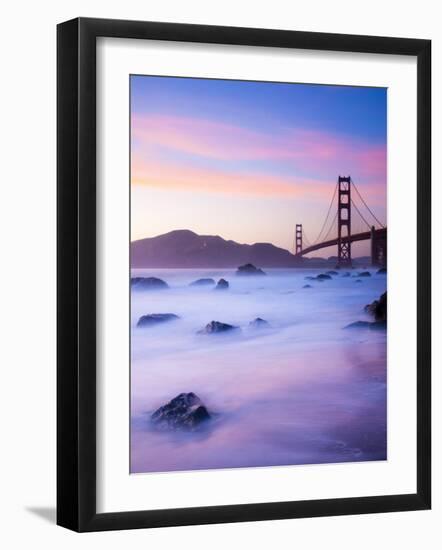 California, San Francisco, Golden Gate Bridge from Marshall Beach, USA-Alan Copson-Framed Photographic Print