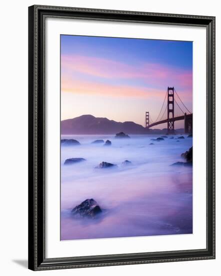 California, San Francisco, Golden Gate Bridge from Marshall Beach, USA-Alan Copson-Framed Photographic Print