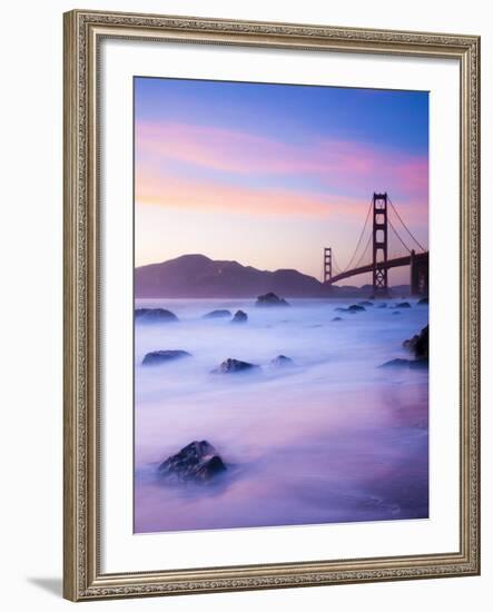 California, San Francisco, Golden Gate Bridge from Marshall Beach, USA-Alan Copson-Framed Photographic Print