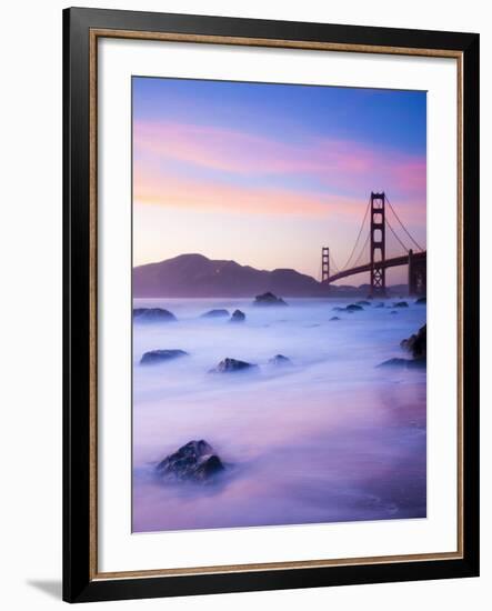 California, San Francisco, Golden Gate Bridge from Marshall Beach, USA-Alan Copson-Framed Photographic Print