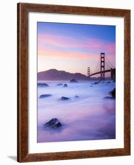 California, San Francisco, Golden Gate Bridge from Marshall Beach, USA-Alan Copson-Framed Photographic Print