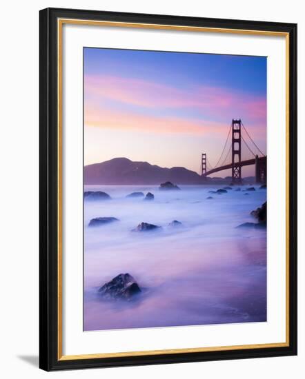 California, San Francisco, Golden Gate Bridge from Marshall Beach, USA-Alan Copson-Framed Photographic Print