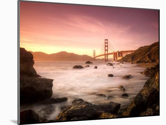 California, San Francisco, Golden Gate Bridge from Marshall Beach, USA-Alan Copson-Mounted Photographic Print