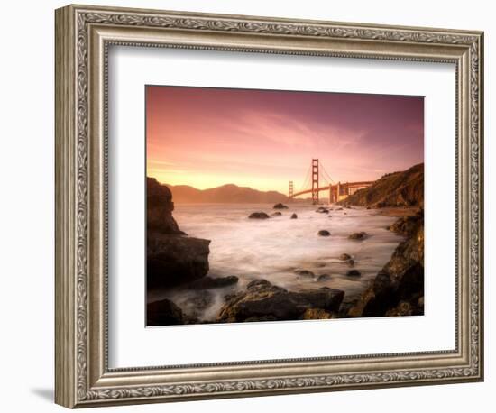 California, San Francisco, Golden Gate Bridge from Marshall Beach, USA-Alan Copson-Framed Photographic Print