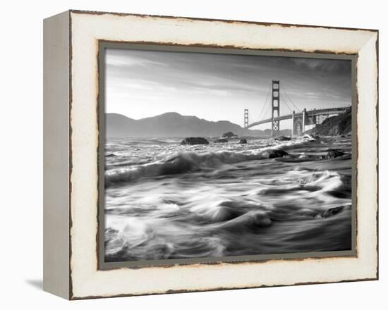 California, San Francisco, Golden Gate Bridge from Marshall Beach, USA-Alan Copson-Framed Premier Image Canvas