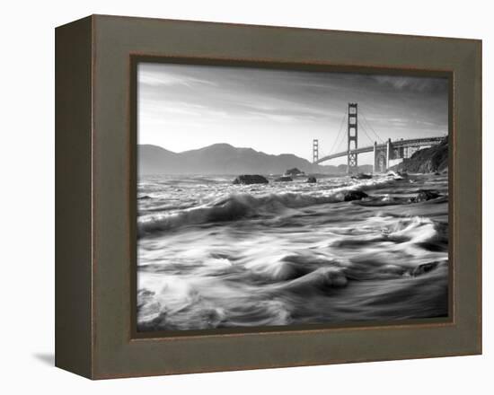 California, San Francisco, Golden Gate Bridge from Marshall Beach, USA-Alan Copson-Framed Premier Image Canvas