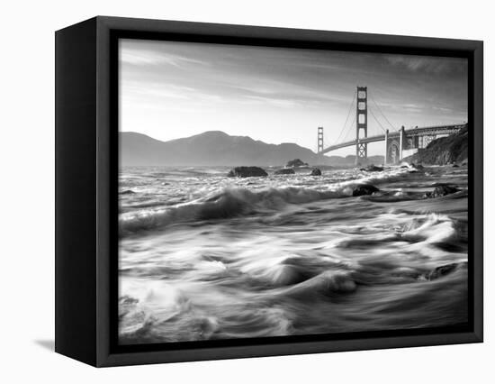 California, San Francisco, Golden Gate Bridge from Marshall Beach, USA-Alan Copson-Framed Premier Image Canvas