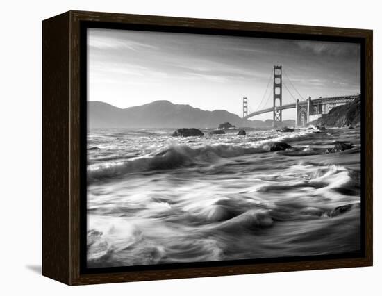 California, San Francisco, Golden Gate Bridge from Marshall Beach, USA-Alan Copson-Framed Premier Image Canvas