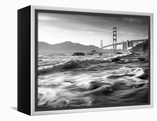 California, San Francisco, Golden Gate Bridge from Marshall Beach, USA-Alan Copson-Framed Premier Image Canvas