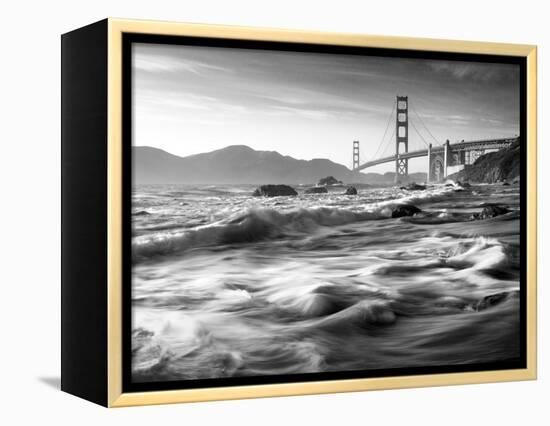 California, San Francisco, Golden Gate Bridge from Marshall Beach, USA-Alan Copson-Framed Premier Image Canvas