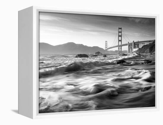 California, San Francisco, Golden Gate Bridge from Marshall Beach, USA-Alan Copson-Framed Premier Image Canvas