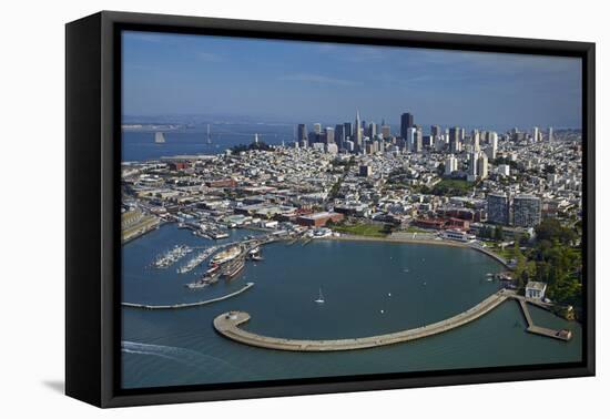 California, San Francisco, Pier and Maritime Historical Park, Aerial-David Wall-Framed Premier Image Canvas