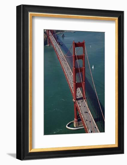 California, San Francisco, Traffic on Golden Gate Bridge-David Wall-Framed Photographic Print