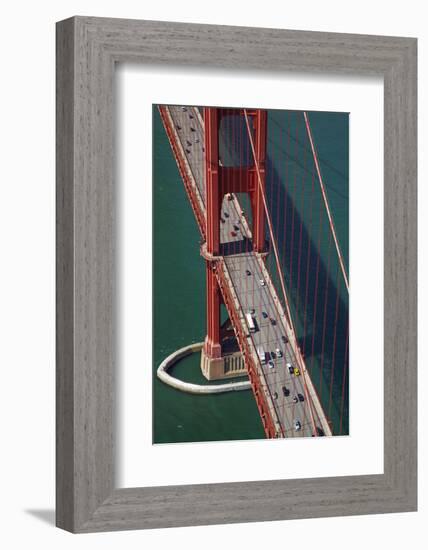 California, San Francisco, Traffic on Golden Gate Bridge-David Wall-Framed Photographic Print