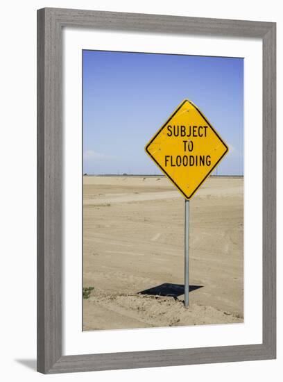 California, San Joaquin River Valley, Angiola, Warning Sign-Alison Jones-Framed Photographic Print