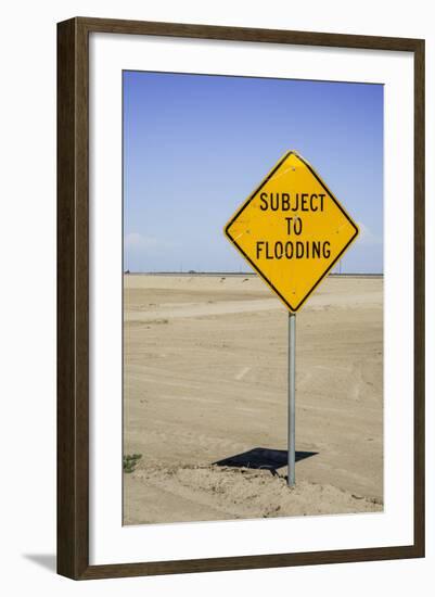 California, San Joaquin River Valley, Angiola, Warning Sign-Alison Jones-Framed Photographic Print