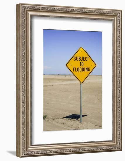 California, San Joaquin River Valley, Angiola, Warning Sign-Alison Jones-Framed Photographic Print