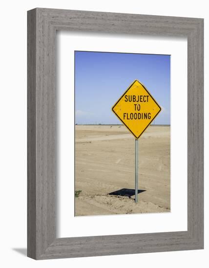 California, San Joaquin River Valley, Angiola, Warning Sign-Alison Jones-Framed Photographic Print