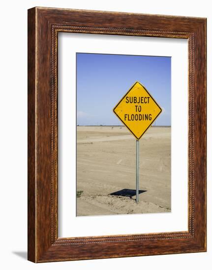 California, San Joaquin River Valley, Angiola, Warning Sign-Alison Jones-Framed Photographic Print