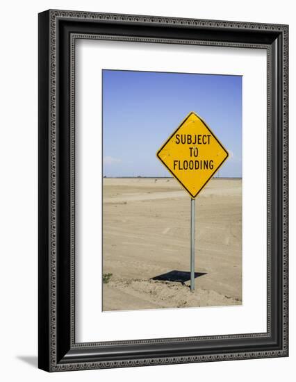 California, San Joaquin River Valley, Angiola, Warning Sign-Alison Jones-Framed Photographic Print