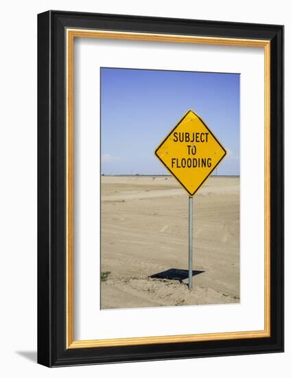 California, San Joaquin River Valley, Angiola, Warning Sign-Alison Jones-Framed Photographic Print