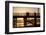 California, Santa Barbara Co, Goleta Beach Co Park, Pier at Sunset-Alison Jones-Framed Photographic Print