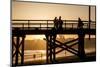 California, Santa Barbara Co, Goleta Beach Co Park, Pier at Sunset-Alison Jones-Mounted Photographic Print