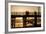 California, Santa Barbara Co, Goleta Beach Co Park, Pier at Sunset-Alison Jones-Framed Photographic Print