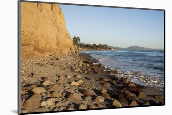 California, Santa Barbara, Montecito, Butterfly Beach, Sandy Cliff-Alison Jones-Mounted Photographic Print