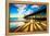 California - Seal Beach Pier at Sunset-Lantern Press-Framed Stretched Canvas