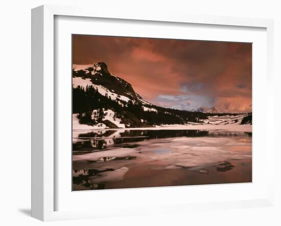 California, Sierra Nevada, a Mountain Peak Reflecting in a Lake-Christopher Talbot Frank-Framed Photographic Print