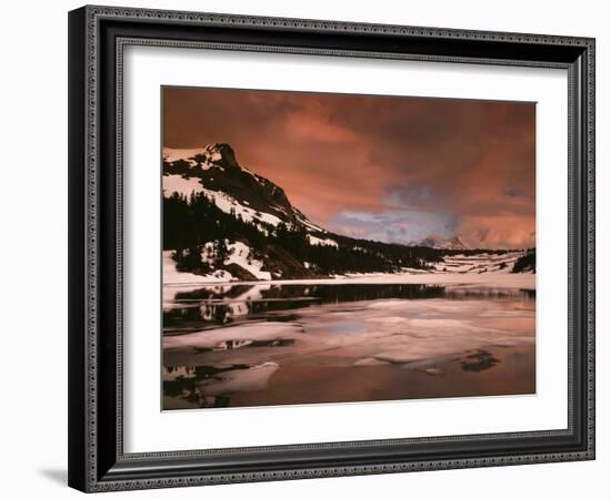 California, Sierra Nevada, a Mountain Peak Reflecting in a Lake-Christopher Talbot Frank-Framed Photographic Print