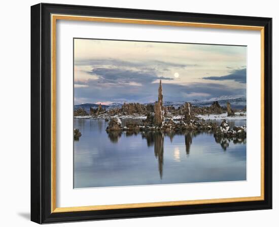 California, Sierra Nevada, Full Moon over Tufa Formations on Mono Lake-Christopher Talbot Frank-Framed Photographic Print