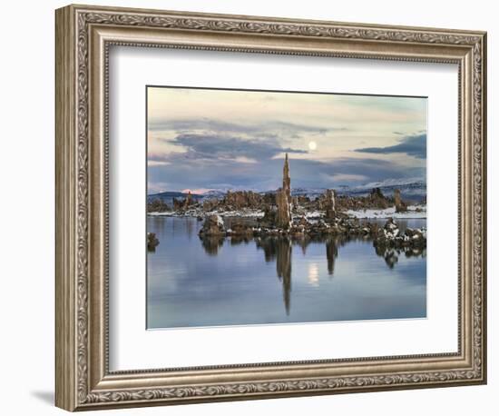 California, Sierra Nevada, Full Moon over Tufa Formations on Mono Lake-Christopher Talbot Frank-Framed Photographic Print