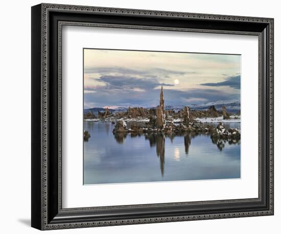 California, Sierra Nevada, Full Moon over Tufa Formations on Mono Lake-Christopher Talbot Frank-Framed Photographic Print