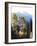 California, Sierra Nevada, Inyo Nf, Autumn Aspens Below Mountain Peak-Christopher Talbot Frank-Framed Photographic Print