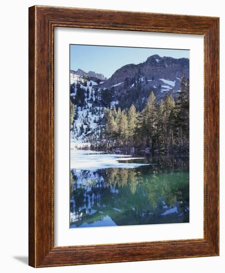 California, Sierra Nevada, Inyo Nf, Mammoth Lakes, Frozen Emerald Lake-Christopher Talbot Frank-Framed Photographic Print