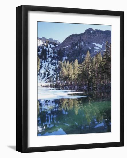 California, Sierra Nevada, Inyo Nf, Mammoth Lakes, Frozen Emerald Lake-Christopher Talbot Frank-Framed Photographic Print