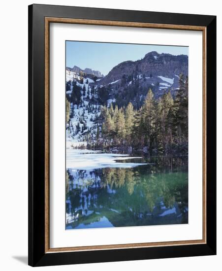 California, Sierra Nevada, Inyo Nf, Mammoth Lakes, Frozen Emerald Lake-Christopher Talbot Frank-Framed Photographic Print