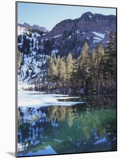 California, Sierra Nevada, Inyo Nf, Mammoth Lakes, Frozen Emerald Lake-Christopher Talbot Frank-Mounted Photographic Print