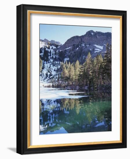California, Sierra Nevada, Inyo Nf, Mammoth Lakes, Frozen Emerald Lake-Christopher Talbot Frank-Framed Photographic Print