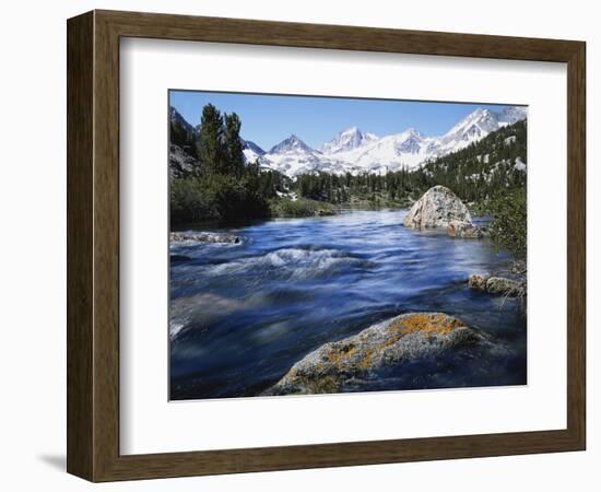 California, Sierra Nevada, Lichen Covered Rock, Rock Creek, Sierra Nf-Christopher Talbot Frank-Framed Photographic Print