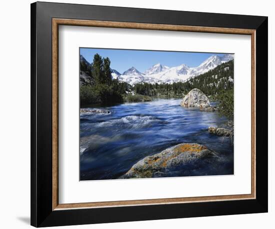 California, Sierra Nevada, Lichen Covered Rock, Rock Creek, Sierra Nf-Christopher Talbot Frank-Framed Photographic Print
