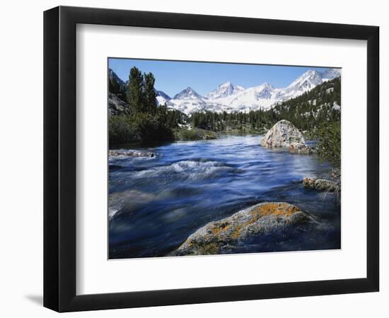 California, Sierra Nevada, Lichen Covered Rock, Rock Creek, Sierra Nf-Christopher Talbot Frank-Framed Photographic Print