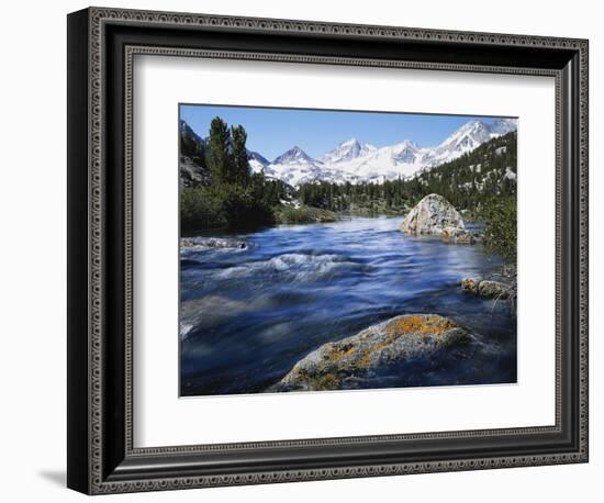 California, Sierra Nevada, Lichen Covered Rock, Rock Creek, Sierra Nf-Christopher Talbot Frank-Framed Photographic Print