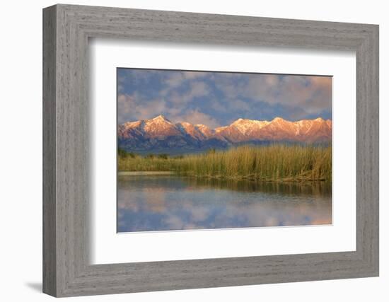 California, Sierra Nevada Mountains. Mountains Reflect in Billy Lake in Owens Valley-Jaynes Gallery-Framed Photographic Print